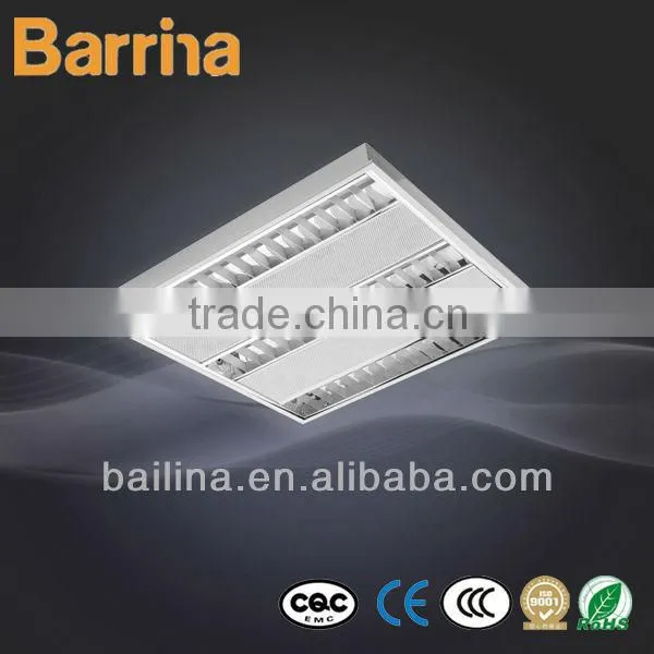 3X28w T5 recessed fluorescent grid lamp embeded mounted