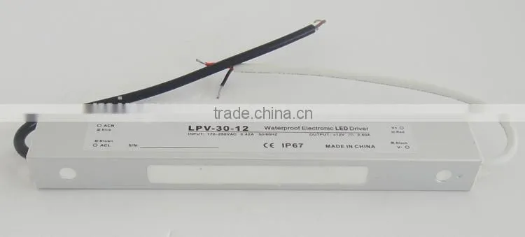 30W 12V waterproof led driver ip67,waterproof power supply