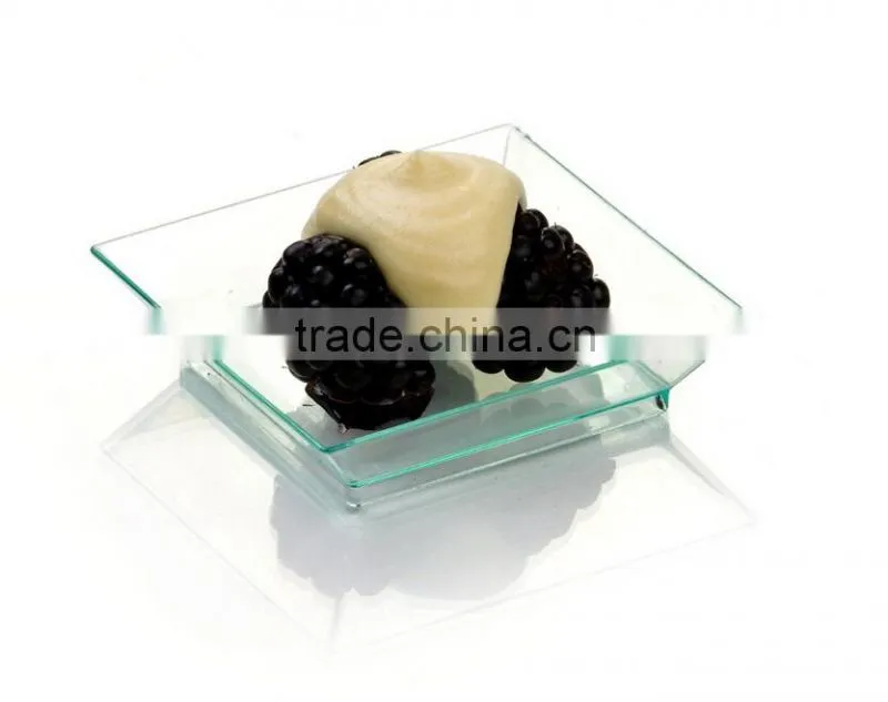 disposable square plastic snack tray