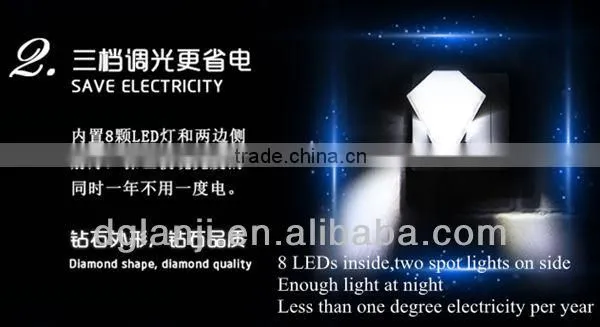 little light night Remote LED led wall light energy save beautiful diamend shape10