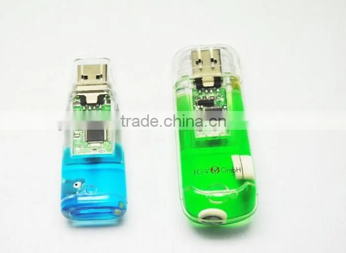 Aqua usb flash disk pen drive with customized floater
