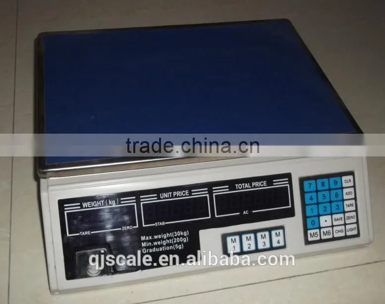 electronic digital price computing scale for market useage or household