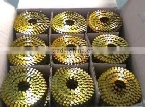 high quality galvanized roofing coil nail for pallet, 15 degree, commen coil nails