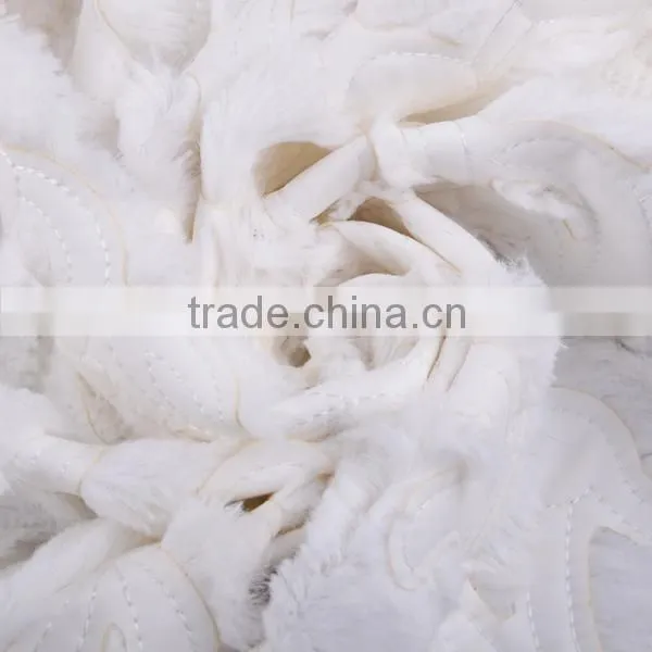 Soft white african velvet lace fabric PU leather for clothing/bag/shoes