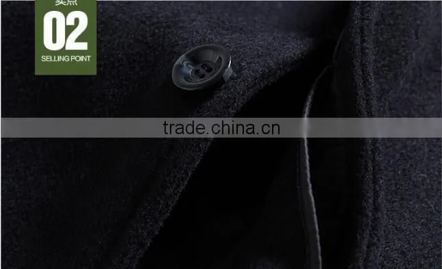 Manufacturers selling lapel pure color of new fund of 2015 autumn winters is han edition tide male cashmere trench coat on sale