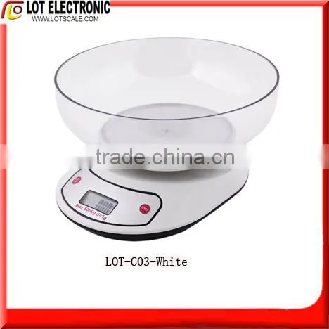 Electronic Food Bowl Scale LOT-C03 White