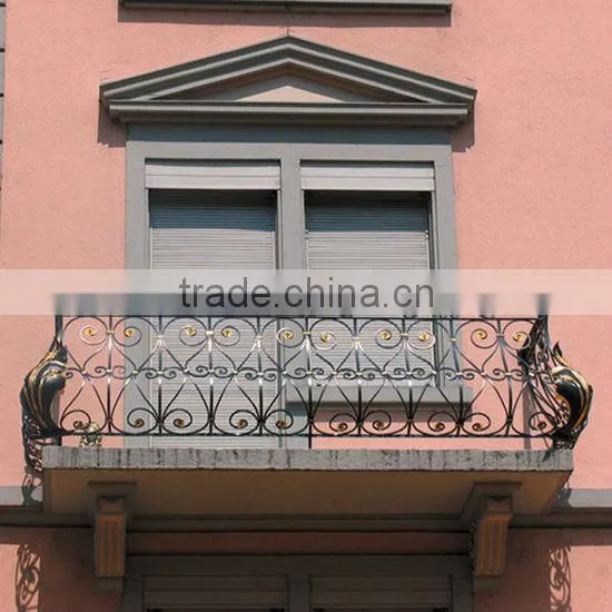 2014 Top-selling hand forged iron balcony railing designs