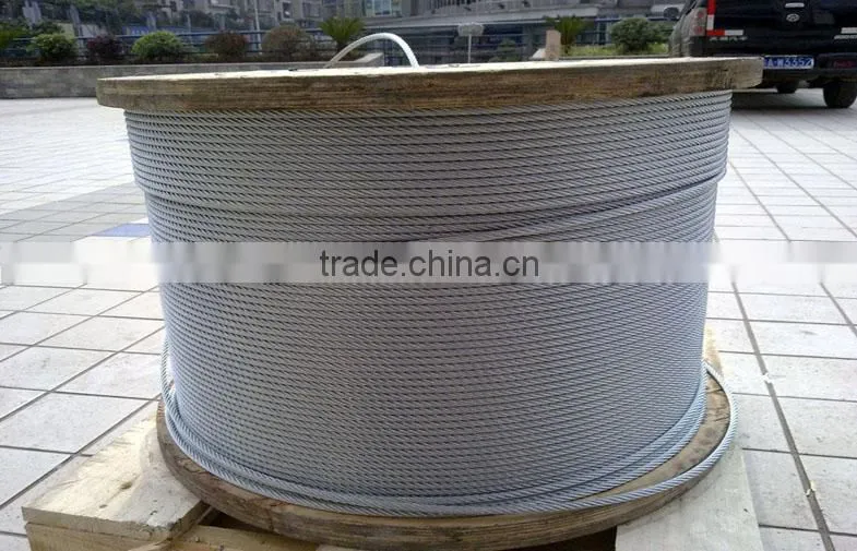 manufacture for 6*19 stainless steel wire rope (type 304)