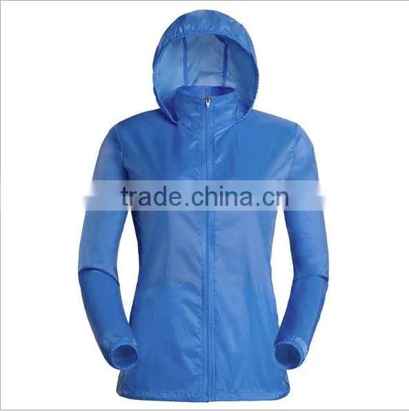 Summer lightweight hooded nylon beach windbreaker