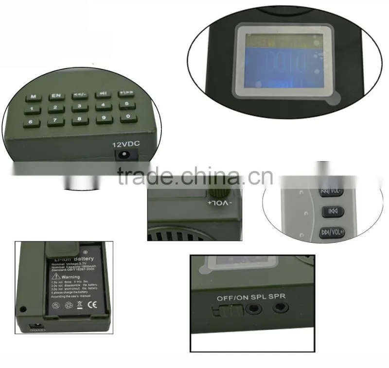 Factory direct offer Download animal sounds mp3, Download animal voice mp3, 50w animal sounds mp3 for hunting
