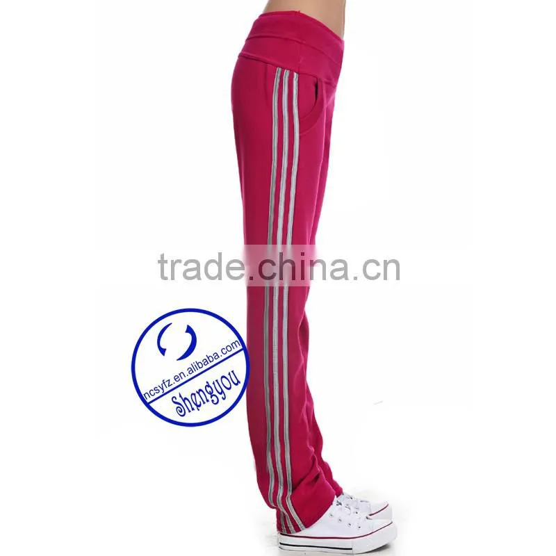 Custom wholesale high quality cotton polyeater women yoga pants