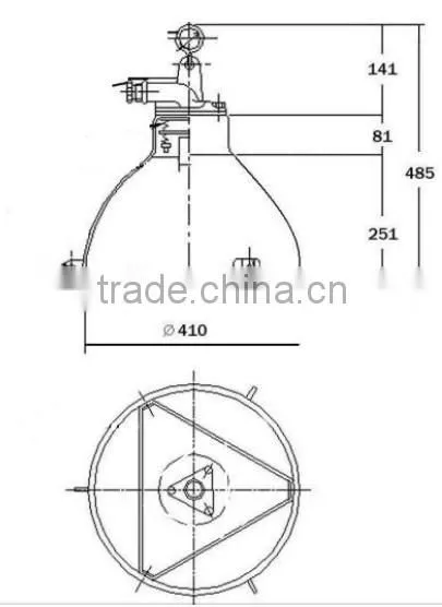 Boat Steel Outdoor 300W TE39 with steel guard marine 300w light