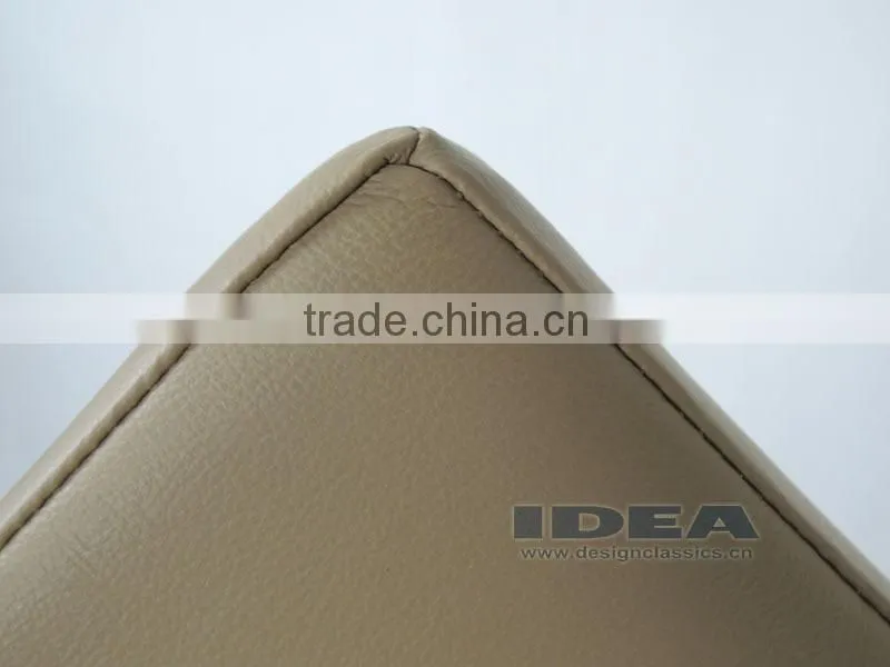 Replica Coconut Chair - White gloss fiberglass shell - Beige leather