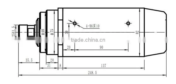 Hot selling GDZ93x82-1.5(220V) Toauto 18000rpm cnc spindle motor 1.5kw