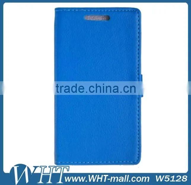 Luxury Leather Case for Sony Xperia E1 Wallet Case with Stand