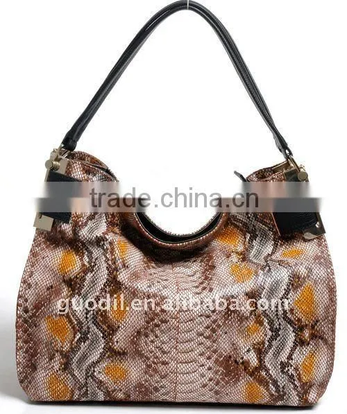 2012 new and classical brand lady genuine leather hand bag in factory price