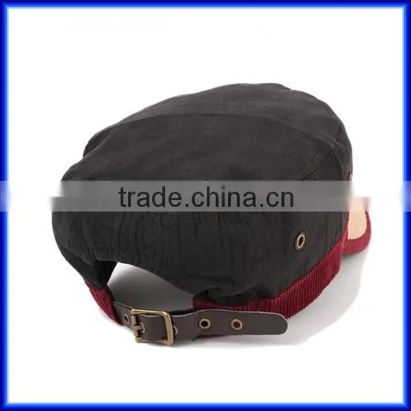 Hot sale flat top snapback cap military cap embroidered