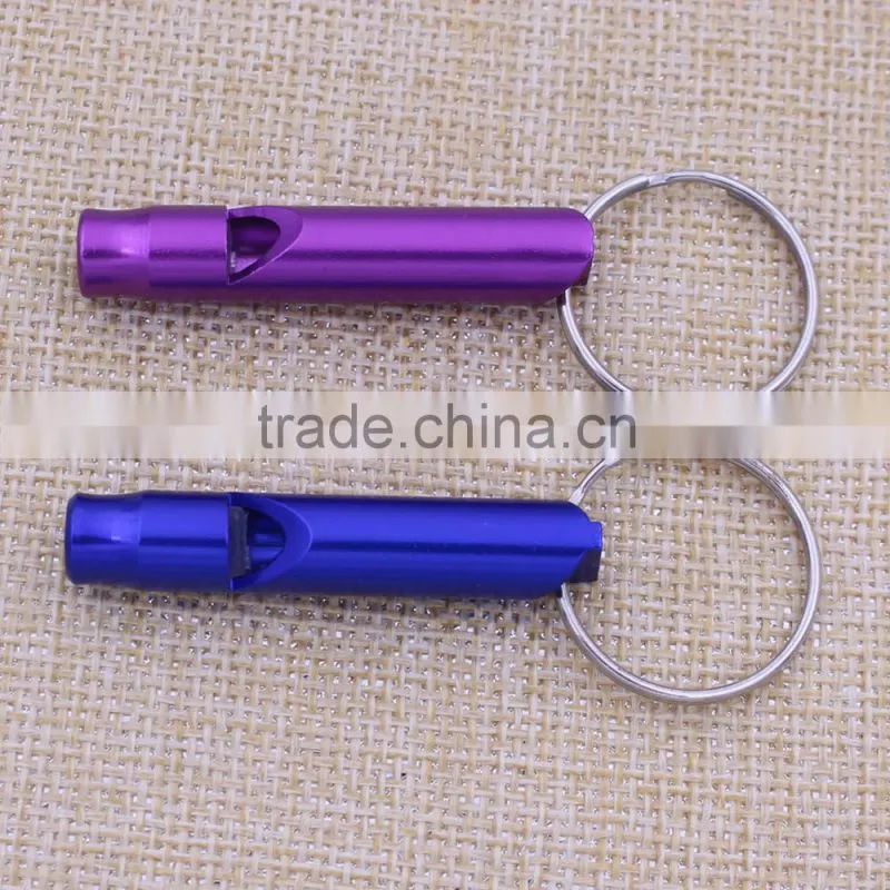 Wholesale cheap custom aluminum whistle keychain