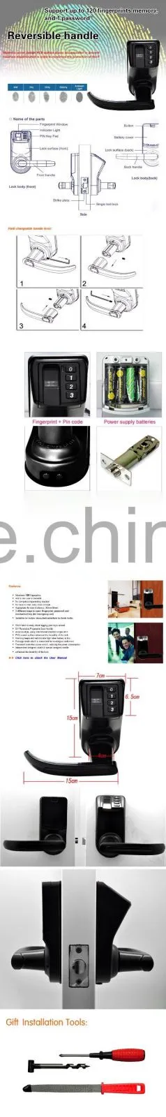 ADEL smart home smart lock fingerprint password automatic home door locks smart alarm lock