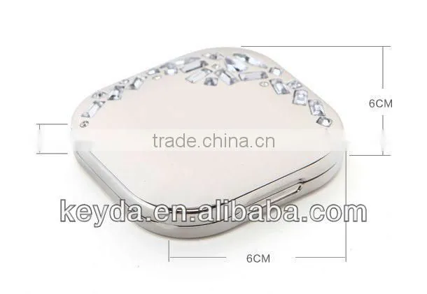 metal pocket mirror with double side