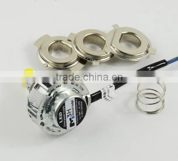 Hottest 3 lights M3H 2500LM 24W Motorcycle LED Projector Headlights, led motorcycle headlight