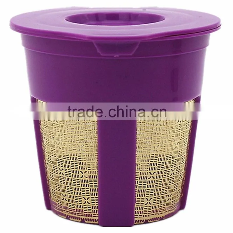 Top quality keurig K-cup gold plating, golden coffee filter, gold keurig k-cups