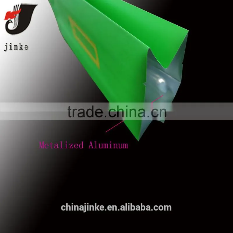 Matt flim laminated green tea packaging bag