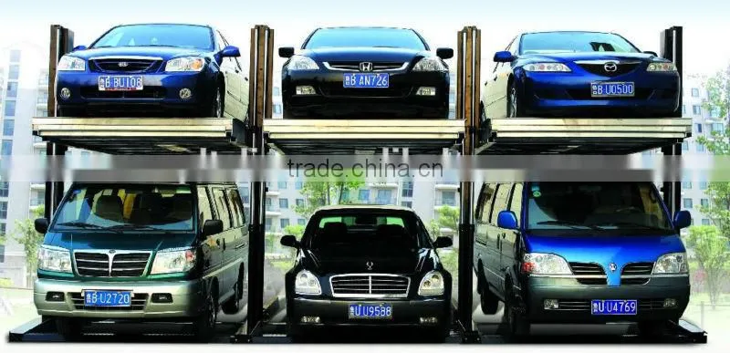 2 post home automated parking car lift equipment
