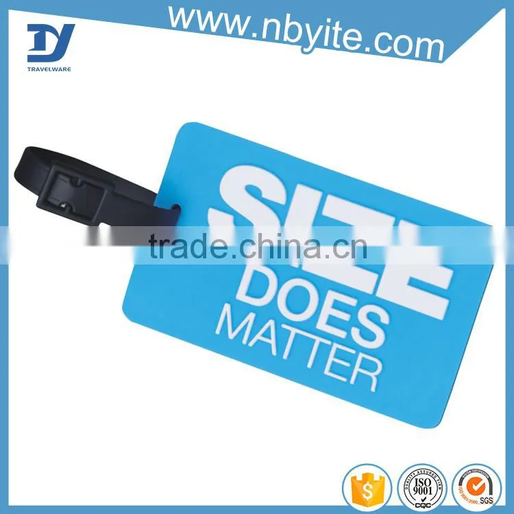 Custom standard size pvc luggage tag. soft pvc id card holder. travel luggage tag promotional