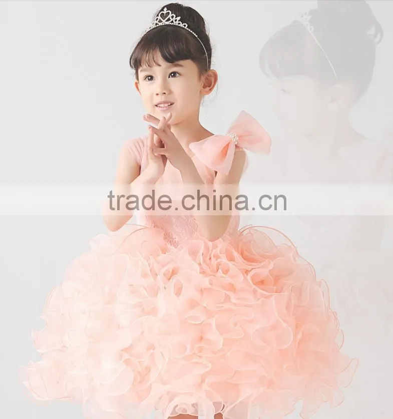 2015 hot sale children real sample flower girl dress