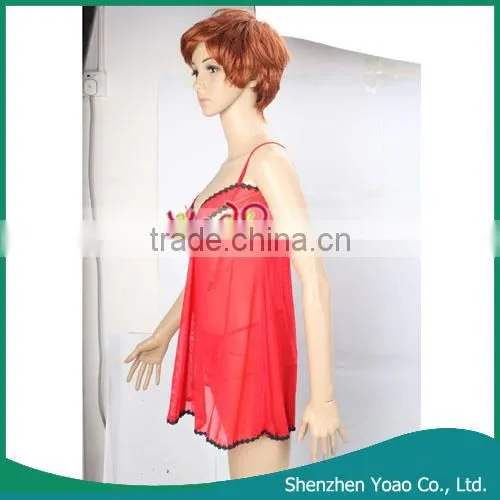 Sexy Maternity Lingerie Overskirt Red With Black Side