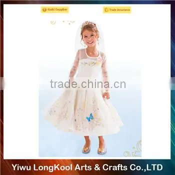 2016 Hot sale new design white princess tutu dress beautiful girls dress