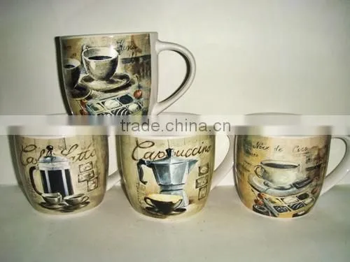 Milk mug - coffee mug - tea mug logo printed new decal different shape