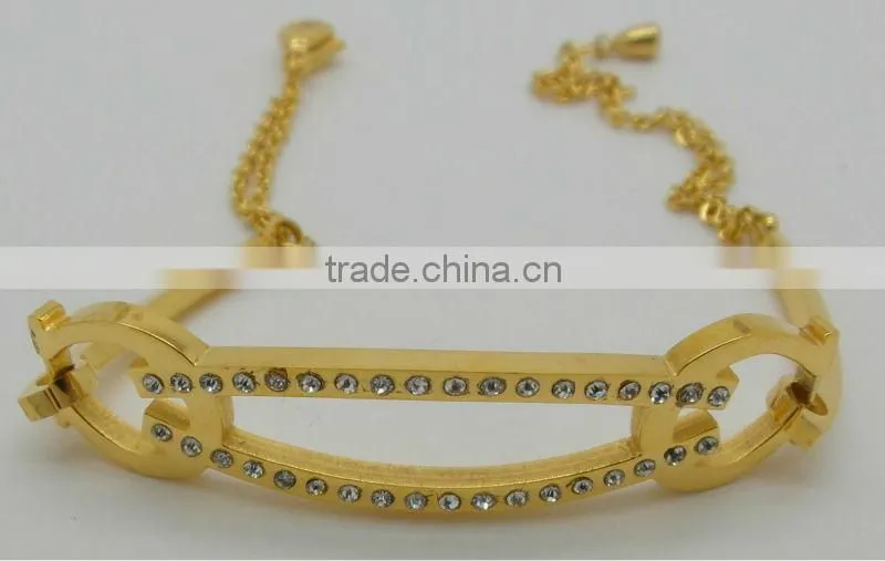 2013 Fashion Bracelet Stainless Steel Bracelet Gold Plated