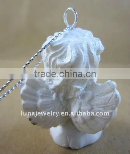 Beautiful resin baby figurine, home decoration, white resin angle