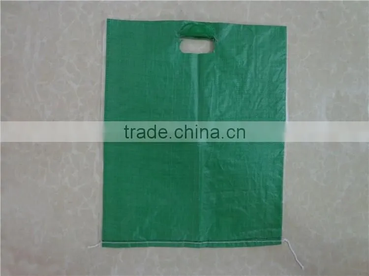 Die cut handle shopping and packaging cheap PP woven bag