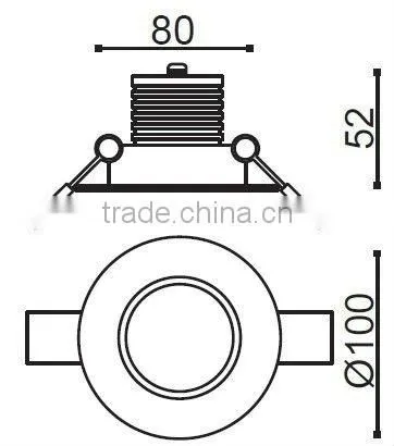 LY8008-1 Anodised aluminum body decorative ceiling light plate