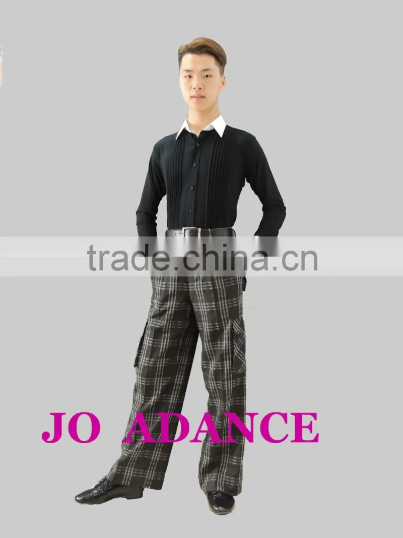 Men dance practice pants Men's ballroom dance pants Men's Exercises clothing Ballroom Clothing Tights