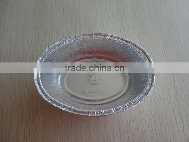 Disposable oval aluminium foil tray