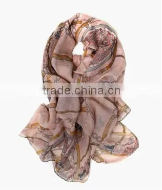 Polyester Chain Printing Pattern Scarf