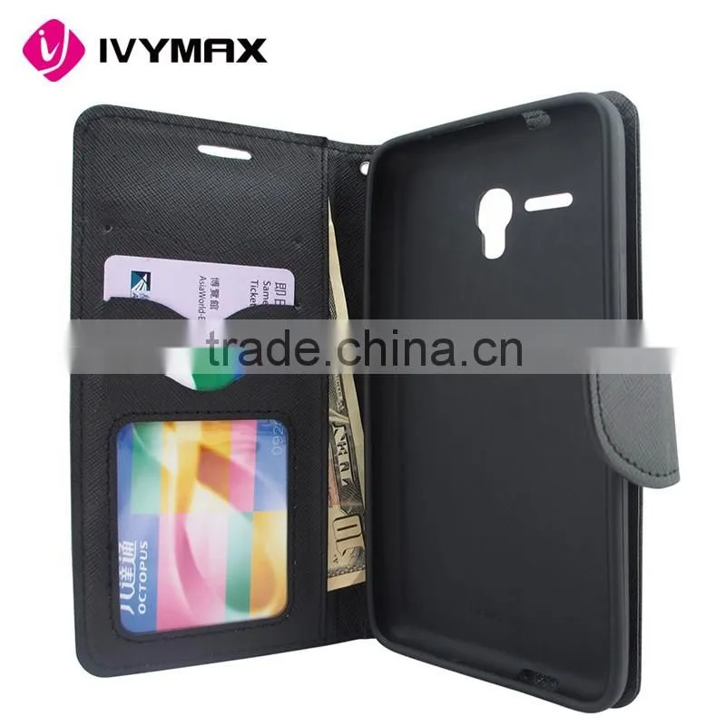2016 hot item china cellphone accessories case PU Leather Cover Case for alcatel Fierce XL