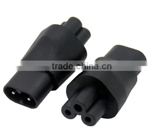 IEC 320 C5 female to C8 male power plug