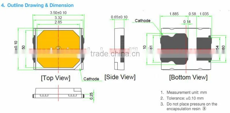 CCT6000K 55-60LM 0.5W Samsung 2835 SMD LED Strip Light