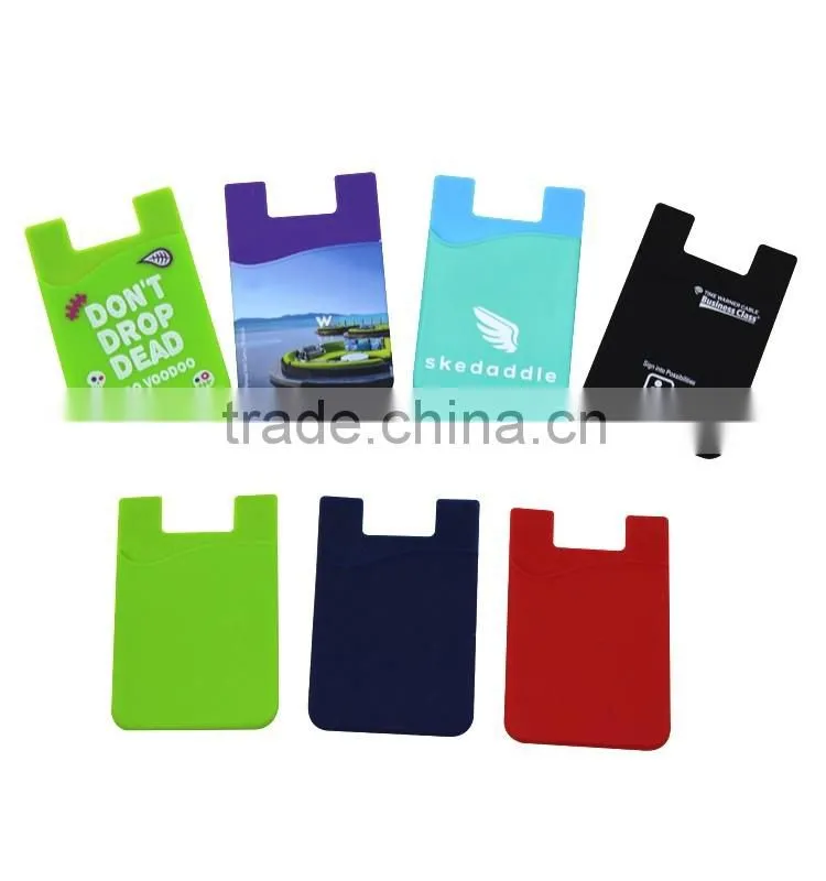 3m sticker silicone smart wallet,silicone card holder ,silicone smart phone wallet