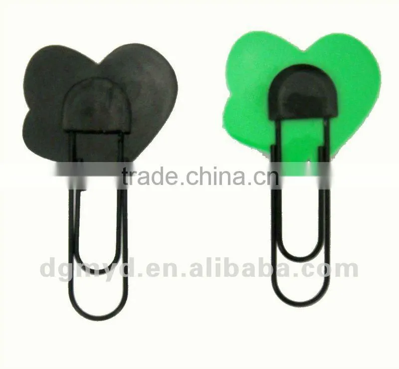 beautiful and special non-phthalates and lead free soft pvc paper clip