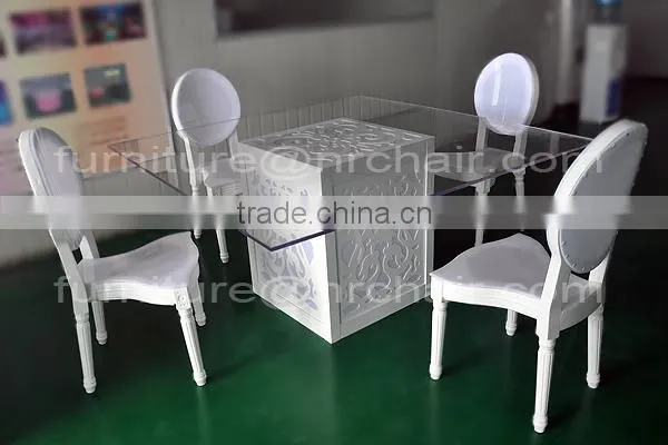 Hot Banquet LED illuminated wooden and acrylic stackable chairs