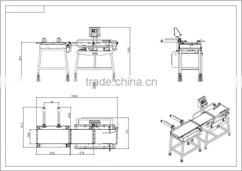 SW-C500 Online Check Weigher Metal Detector With Rejection Device