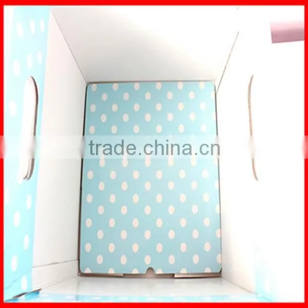 Bright Blue Dot Large Capacity Custom Clothes Storage Packaging Box