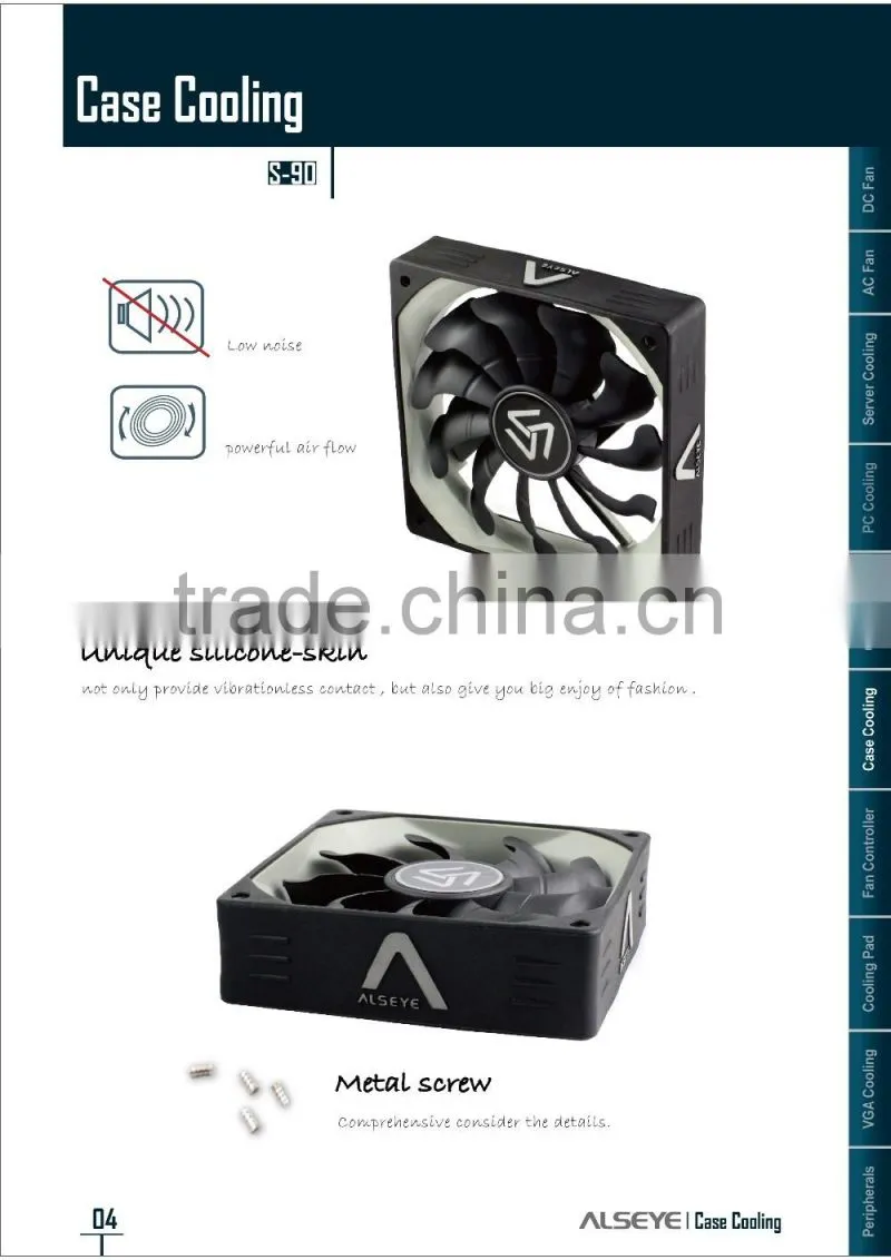 Alseye CA0201 manufacturer 12v 92*92*25mm cpu fan atom
