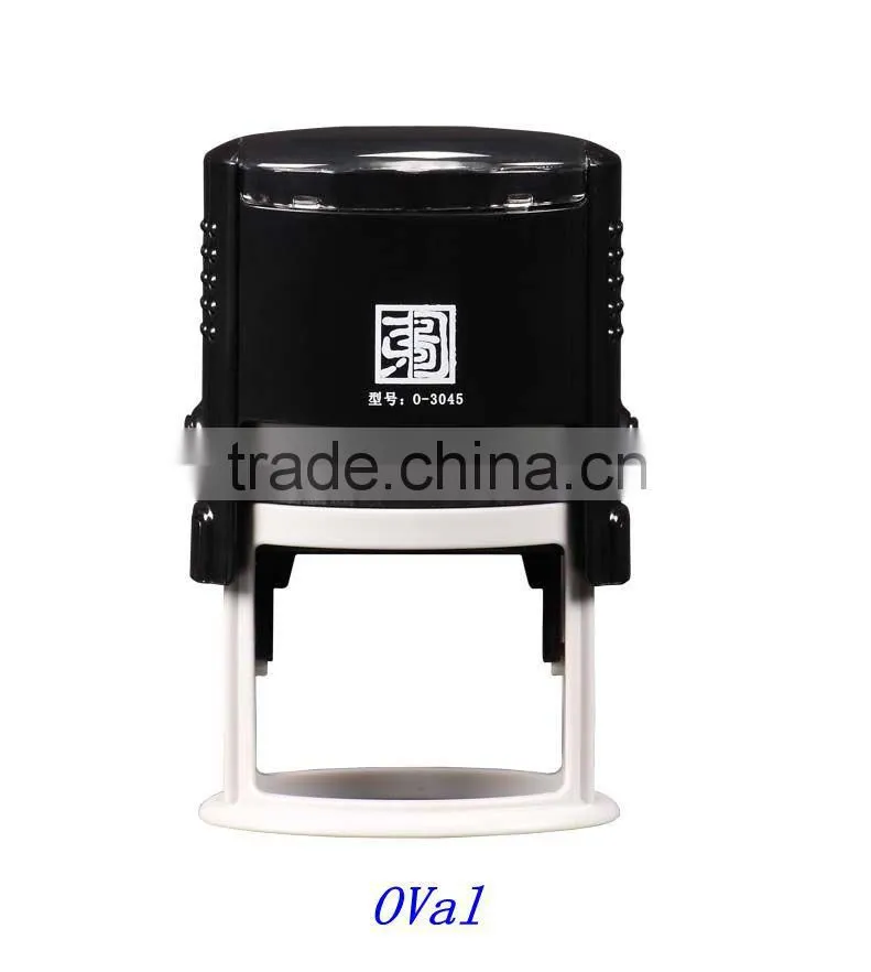 DIY text custom ink self stamps and plastic rubber oval stamp